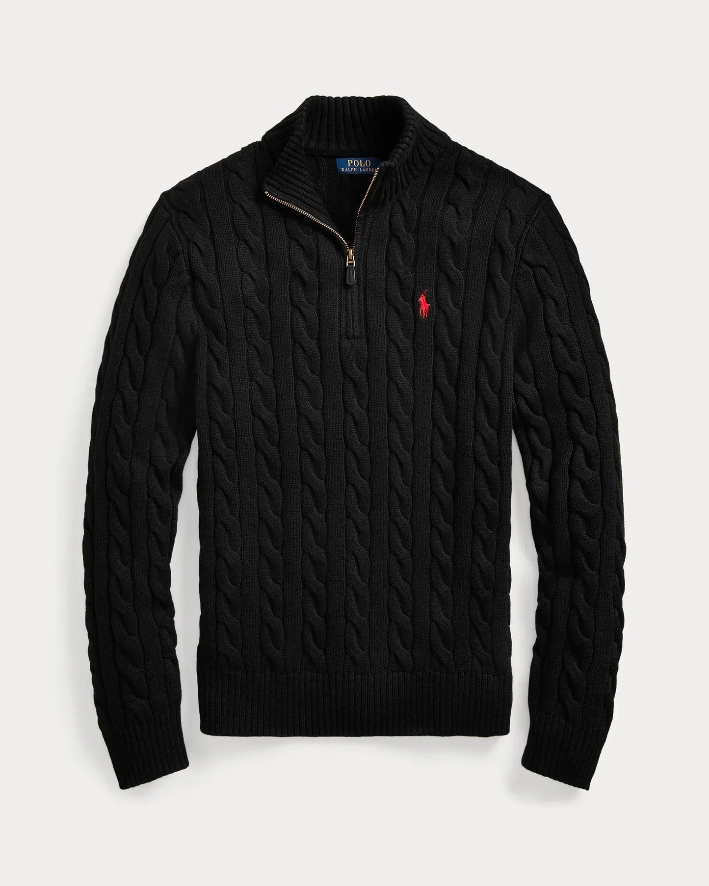 Quarter Cable Zip Pullover