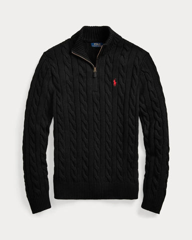 Quarter Cable Zip Pullover
