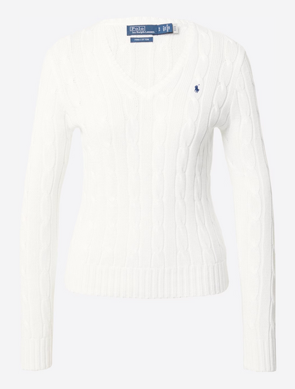 Cable Knitted Pullover V-Neck